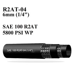 CUSTOMISED  HYDRAULIC HOSE ASSEMBLY R2AT-04 (1/4") BSP - JIC COMBINATIONS