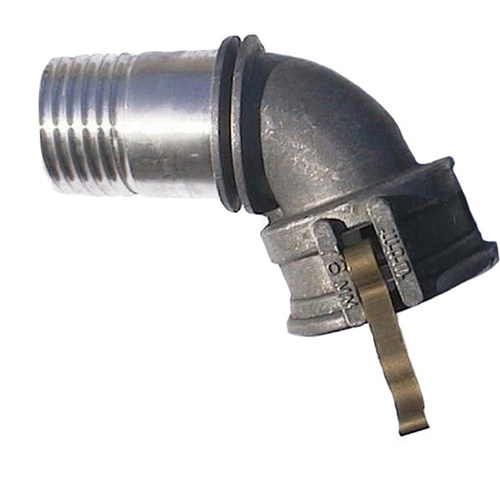 ALUMINIUM CRIMP CAMLOCK COUPLER - Hosetail Type BC x 68 Degree