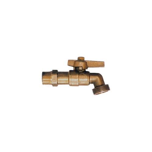 DR BRASS BALL BIBCOCK VALVE - T Handle x BSP Male