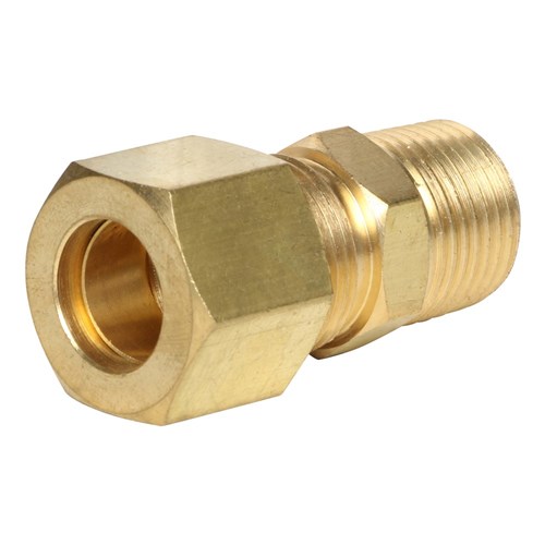 BRASS COMPRESSION FITTING x Male Connector - Imperial tube x BSPT male thread