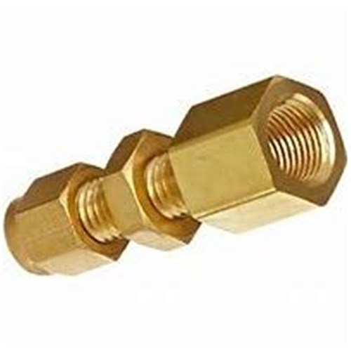 BRASS COMPRESSION FITTING x BULKHEAD - Imperial tube x BSPP female thread