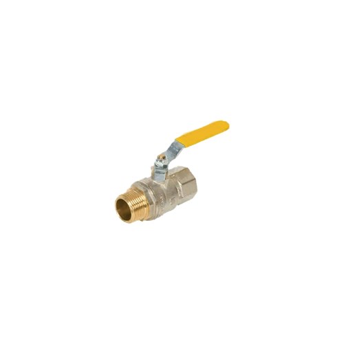 BRASS BALL VALVE - AGA, Stainless handle, BSP Male x Female