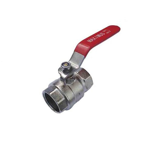 BRASS BALL VALVE - Stainless steel handle, BSP Female