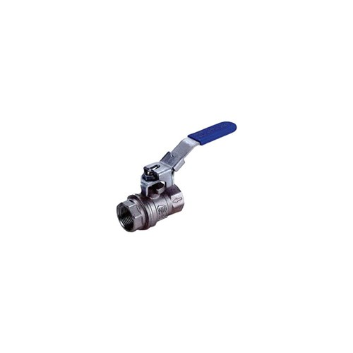 BRASS BALL VALVE - Vented, Lockable Steel handle, Lock Closed, BSP Female