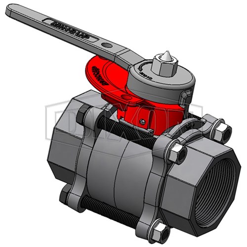 CAST IRON LOCKING BALL VALVE - BSP Female, NBR seals