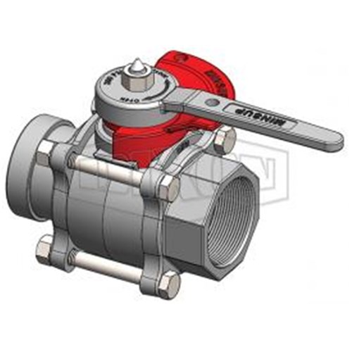 CAST IRON LOCKING BALL VALVE - BSP Female x Shouldered, NBR seals