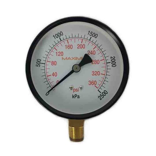 STL PRESSURE GAUGE - 63 mm, Bottom Entry x 1/4 BSP Calibrated: Kpa & PSI