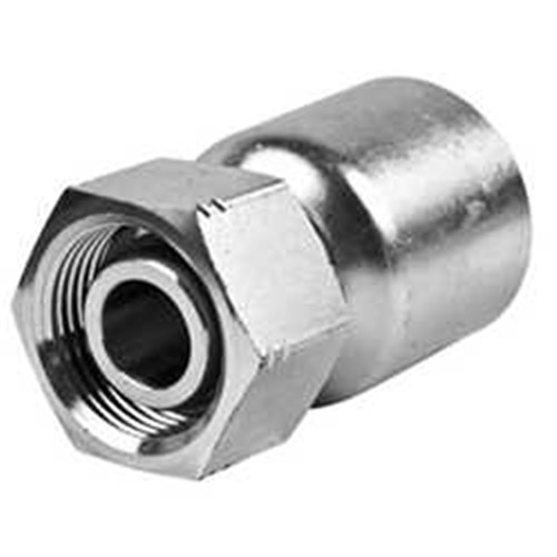 HYDRAULIC HOSE CRIMP COUPLING - METRIC x Flat Face Swivel