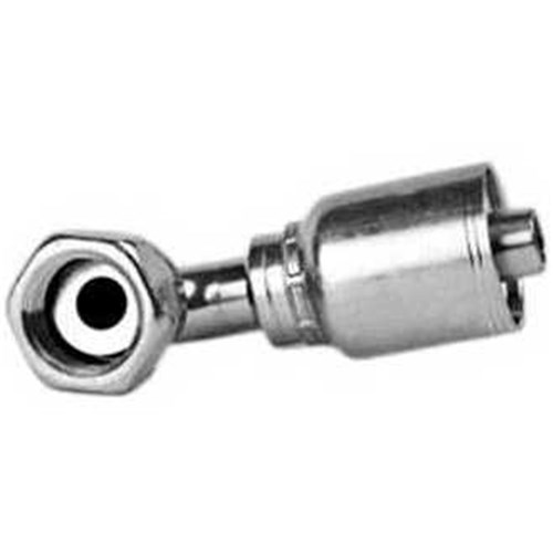 HYDRAULIC HOSE CRIMP COUPLING - Swept 90 Elbow x ORFS Female Swivel