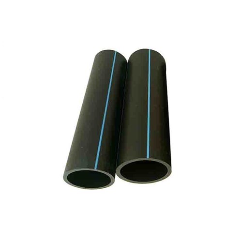 POLYETHYLENE GRADE PE 100 METRIC PIPE - PN8 SDR21 Black with Blue Stripe