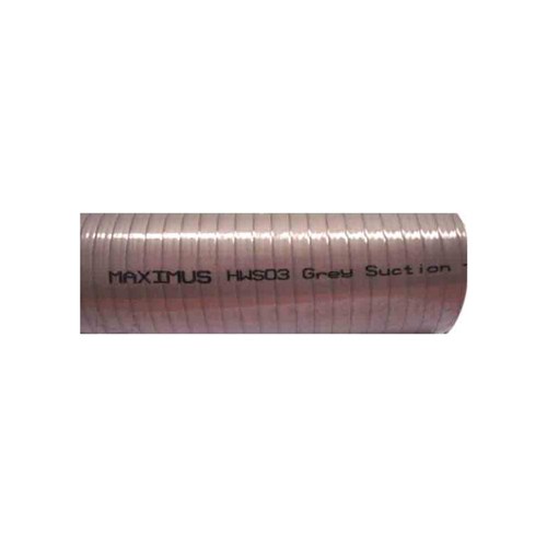 PVC WATER SUCTION & DELIVERY HOSE - Grey, corrugated cover, rigid helix