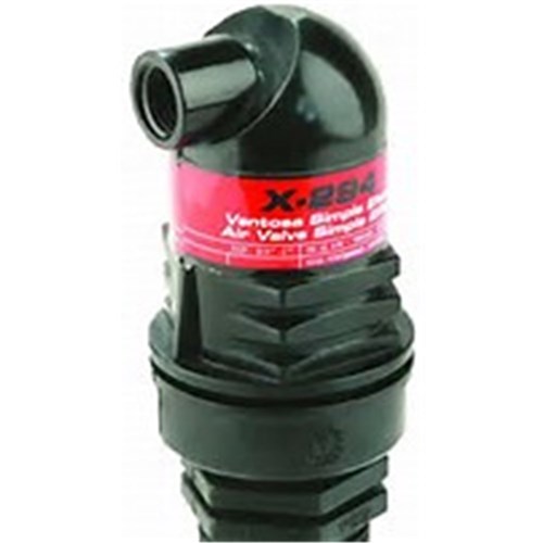 POLYPROPLENE AIR RELEASE VALVE - Vacuum Breaker, RXP model X-294, single