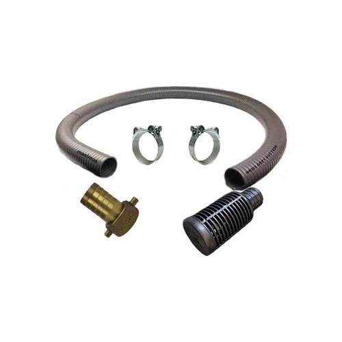 GREY WATER SUCTION HOSE Brass Nut & Tail, Strainer & Super clamps