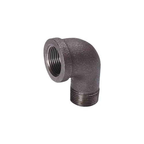 BLACK STEEL 90 STREET ELBOW - BSPT male x BSP female