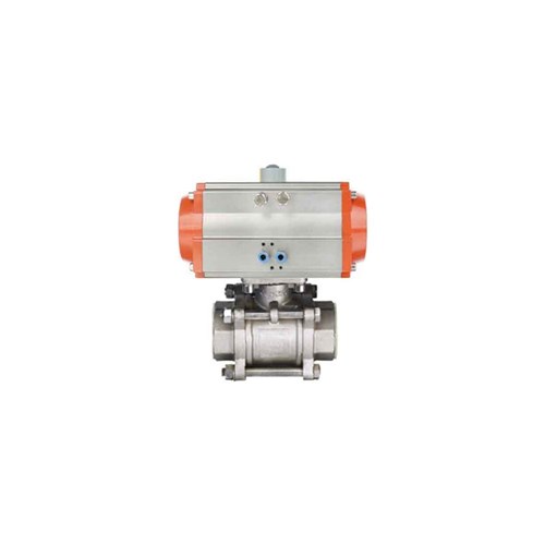 STAINLESS STEEL 316 BALL VALVE x 3 Piece, Pneumatic Actuated - Spring Return