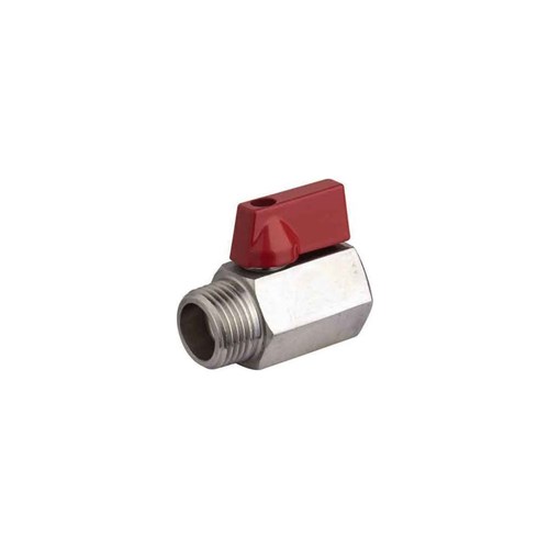 STAINLESS STEEL 316 MINI BALL VALVE - BSP Female, PTFE